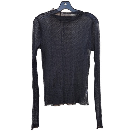 Intimately Free People Tops - Intimately Free People Boho Baddie Layering Top Black Mesh Lace Sheer Top Small